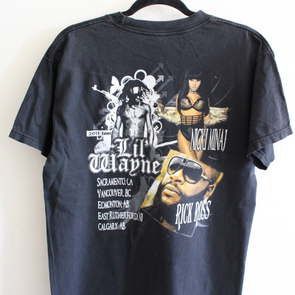 Lil Wayne Rick Ross Nicki Minaj 2011 Tour Rap Tee Rap Tshirt  Shirt Med
